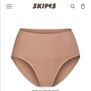 SKIMS Smoothing Brief Sz Small Sienna NWT